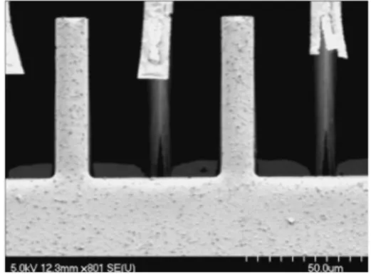 Fig. 9. Phenomenon of overetching in ICP releasing process without compensation design.