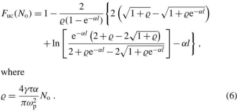 Fig. 1. Dependence of F uc (N o ) on the average population number N o with