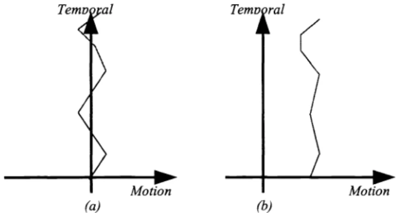 Figure 6. Two kinds of motion: (a) random-like motion (b) temporally correlated motion.