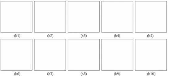 Figure 11. (a1)–(a5) and (a6)–(a10) are the same as Figure 7(a2) shifted vertically and horizontally by 1, 3, 5, 7, and 9 pixel(s), respectively; (b1)–(b5) and (b6)–(b10) are the corresponding binarized images.