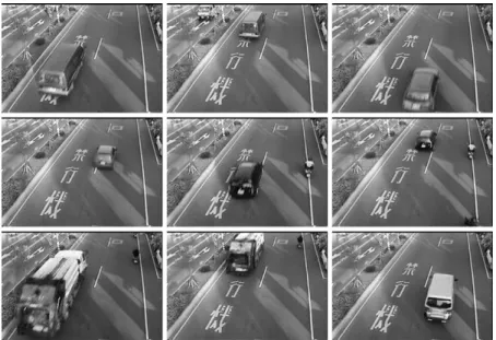 Fig. 3. Image sequence for background segmentation.