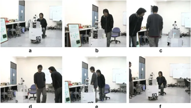 Fig. 9 illustrates the partial occlusion experiment recorded by the tilt camera on-board the tracking robot (the robot with a 