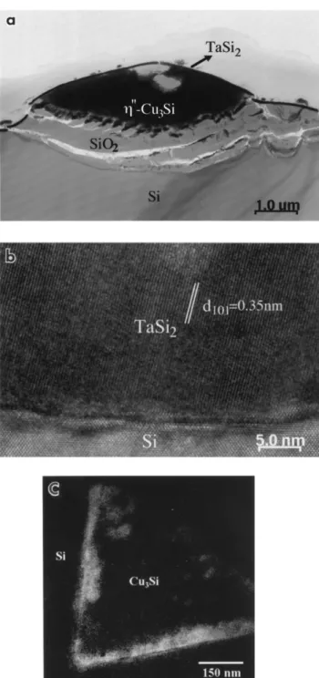 Fig. 3. a Cross-sectional TEM image after 600 ⬚C annealing for 30