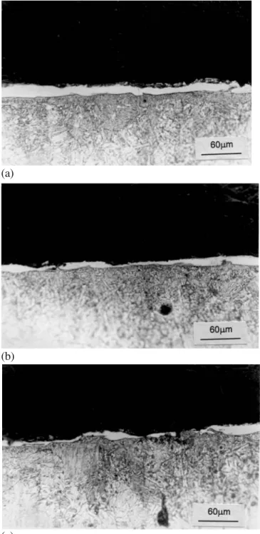 Figure 10 shows the optical micrograph of the cross-section taken from HPM50 specimens after the EDAD operation, in