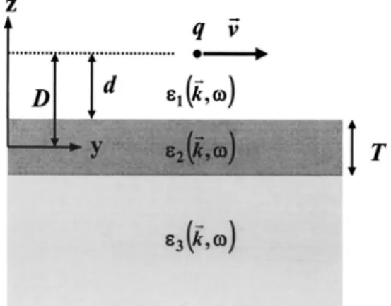 FIG. 1. A sketch of the problem studied in this work. A particle with charge
