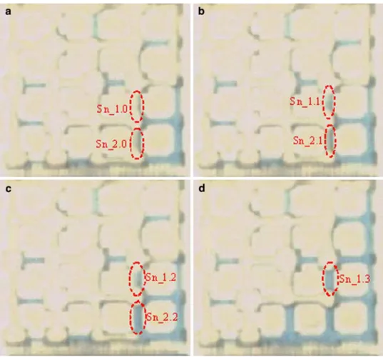 Figure 7 a–d shows the selected images in the 14th stage, where P ce equals to 2.8 cmH 2 O