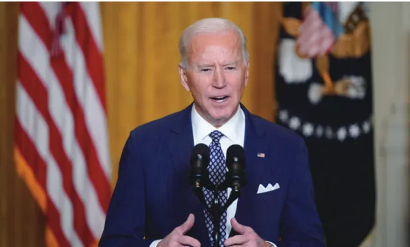 Figure 1. U.S. President Joe Biden Speaks during a Virtual Event with the Munich Security Conference