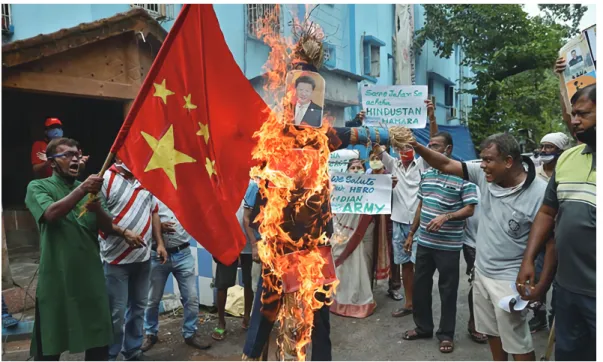 Figure 8. Indians Hold Funerals for Soldiers Killed at China Border, Burn Portraits of Xi