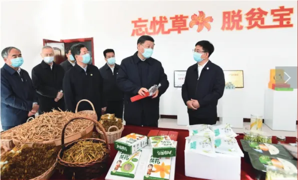 Figure 4. President Xi Jinping Learns About Poverty Alleviation Efforts in a Village of Xiping Township in Datong City