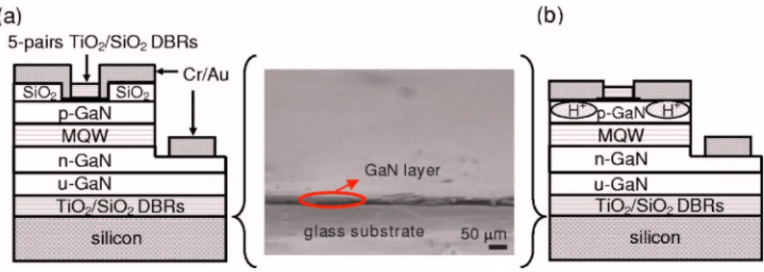 Figure 4 shows an atomic-force-microscopy image of the GaN surface without Ga droplets after wet etching