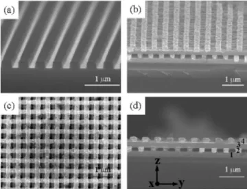 FIG. 1. 共a兲 A SEM image of the HSQ pattern formed after the process of e-beam lithography