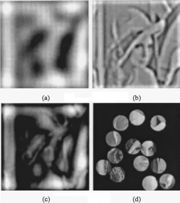 Fig. 1. (a) Mexican Hat wavelet filtered image at scale i = 2. (b) Mexican Hat wavelet filtered image at scale i = 4