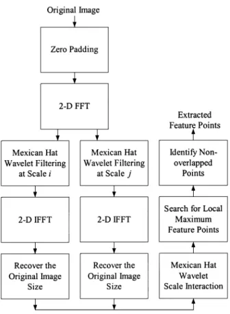 Fig. 2. Feature extraction by Mexican Hat wavelet scale interaction