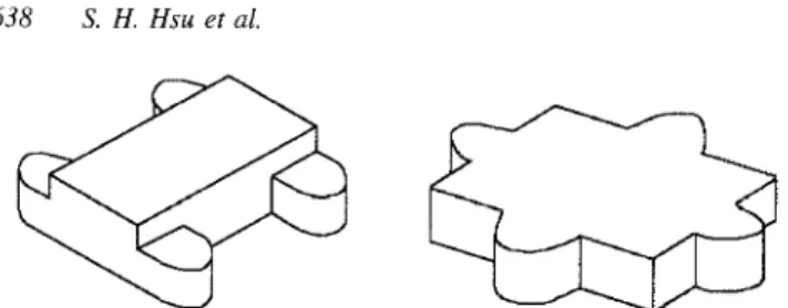 Fig. 1. Two  workpieces  with similar  individual  features  but  signifi-  cantly  different in  global shape information [5]