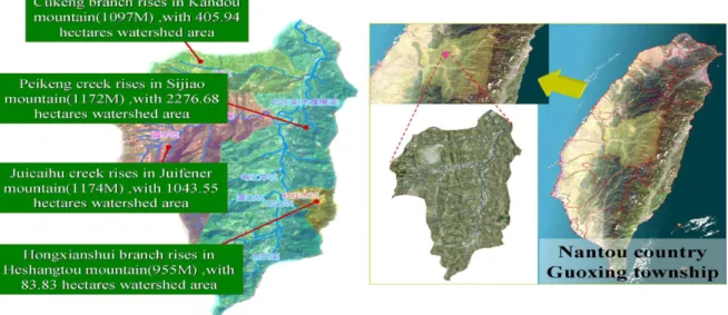 Fig. 5. Regional map of the Pei-Keng brook of catchments area.