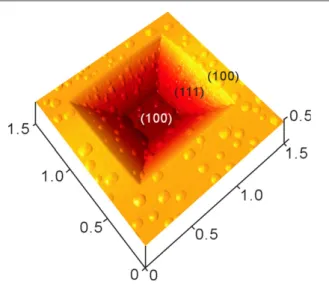 Figure 5. Three-dimensional AFM images showing a negative
