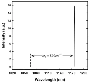 Fig. 3 (a). The Raman scattering spectrum of an YVO 4