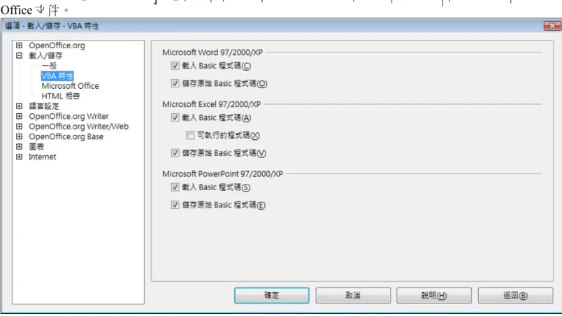 圖  24: 載入/儲存 VBA 特性