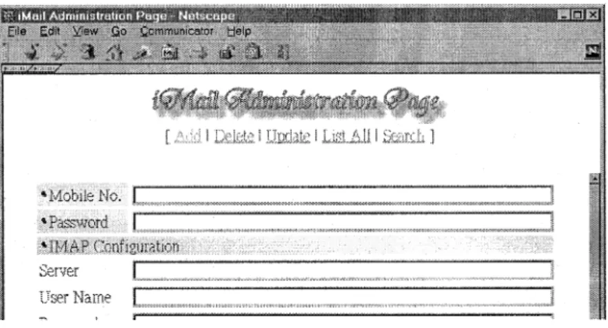 Fig. 9. HTML interface of user proﬁle conﬁguration for administrators.