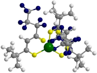 Fig. 2. Illustration of the Er metalorganic compound, Er(fod) 3 , with chemical structure Er(C 10 H 10 O 2 F 7 ) 3 