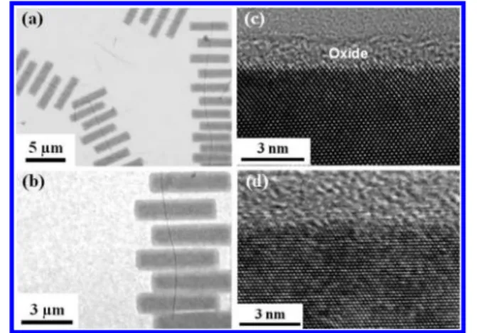 Figure 2. Formation of single crystal PtSi nanowire and PtSi/Si/PtSi nanoheterostructures with varying length of the Si region