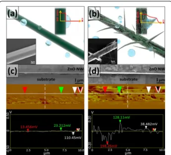 Figure 2 The spontaneous reaction mechanism of a-ZnO NBs is illustrated. (a) A uniform c-ZnO NWs (dark green rod) placed in the moisture environment surrounded by H 2 O molecules (light blue bubbles)