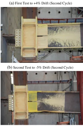 Fig. 5. Specimen UR beam top ﬂange fracture (ﬁrst test).