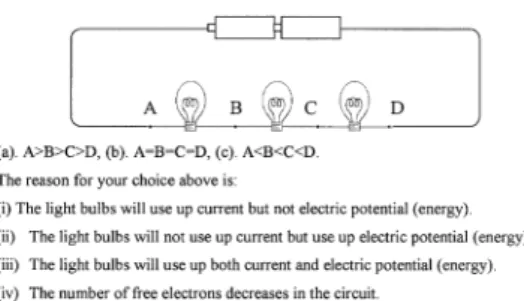 Fig. 1. An example of a two-tier test about student concep- concep-tions of an electric circuit