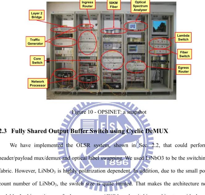 Figure 10 - OPSINET: a snapshot 