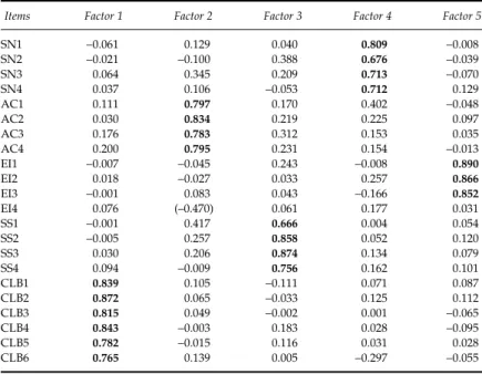 Table C1: Factor Matrix From the Third Pilot Test