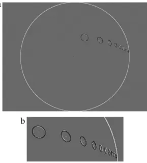 Fig. 4. Simulation of a series of circular shapes of the landmark at different places,