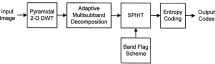 Fig. 2. Pyramidal wavelet decomposition and parent}child dependency for tree structures.
