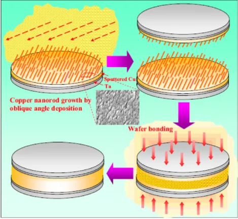 Fig. 13. The schematic illustration of copper nanorod bonding [31] .