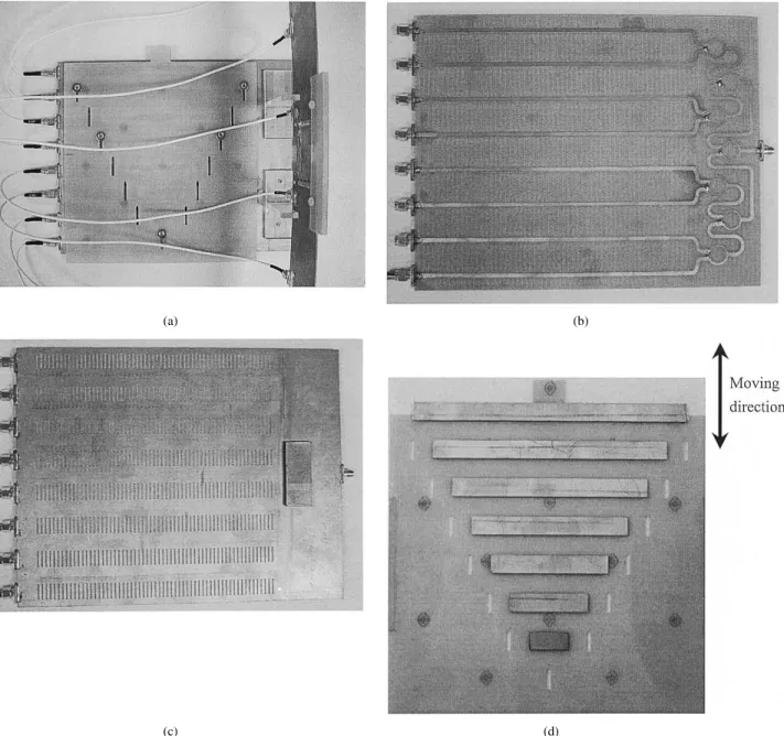 Fig. 1. Structural configuration of eight-element patch antennas array including low-cost phase shifters