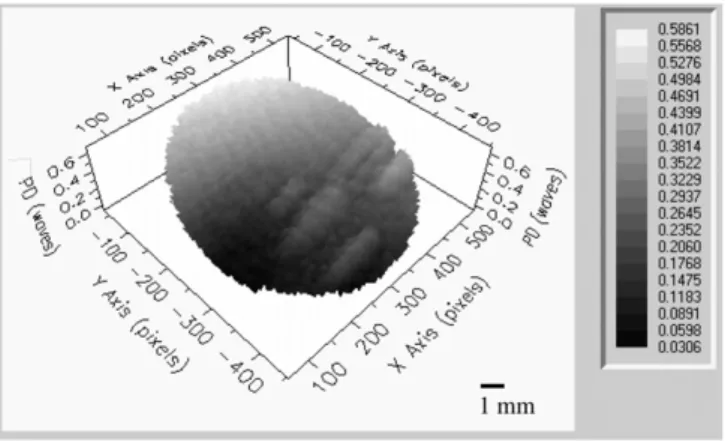 Fig. 3. The two-dimensional phase variation distribution / p (x, y) of the