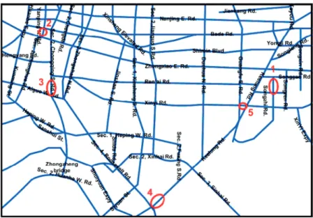 Figure 7. Locations of studied incident cases.