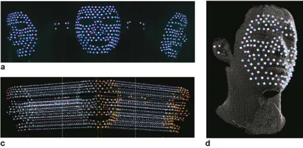 Fig. 4. Recovering 2D point correspondences with 3D scanned data and RBF interpolation