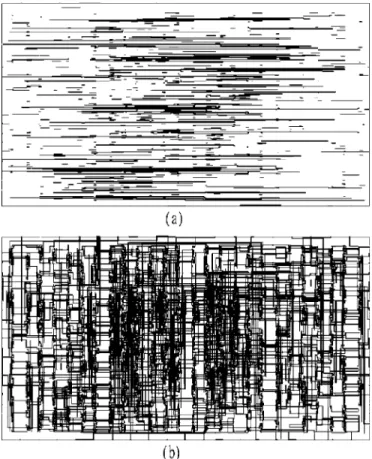Fig. 7. Routing solution for “S9234” obtained from MR for routability (2 layers; completion rates = 99:7%).