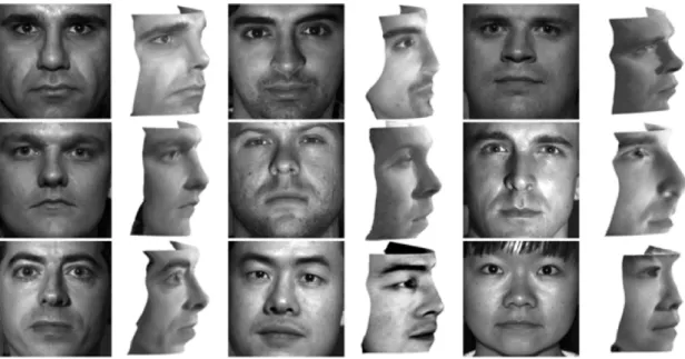 Fig. 9. More reconstructed results of human faces in Yale Face Database B by using the proposed approach.