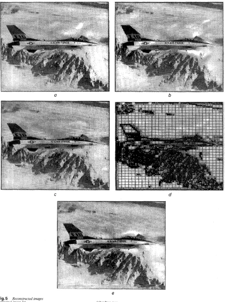 Table  2  gives  the  composition  of  output  bits  for  the  two test images, including quadtree, mean value, classi-  fication,  and address bits
