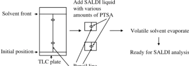 Figure 1. TLC/SALDI sample preparation.