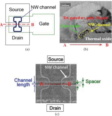 Fig. 5. Output characteristics of the fabricated TG-NW FET.