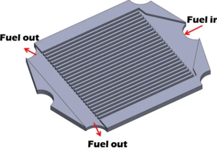 Fig. 11. Sketch of hexagonal cell stack new design, termed as Type H new.