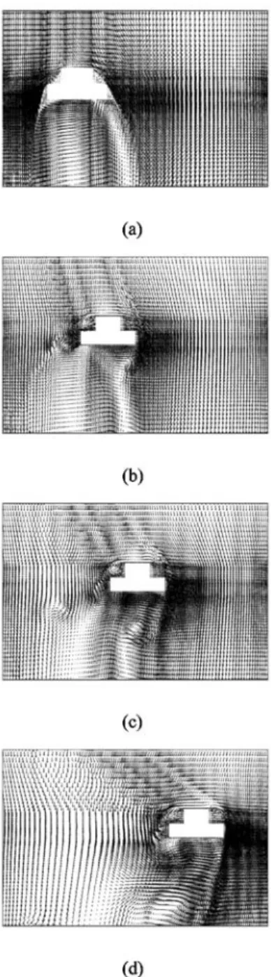 Figure 3  shows the transient developments of the velocity vectors around the AGV and wafer cassette for case 1