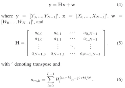 Fig. 1 shows the discrete-time baseband equivalent model of the considered OFDM system