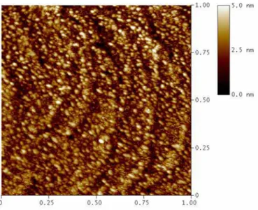 Fig. 1. Atomic force microscope images of InGaN layers with 195 s of SiN x  treatment on the 
