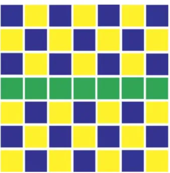 Fig. 6. Checkerboard with horizontal interface.