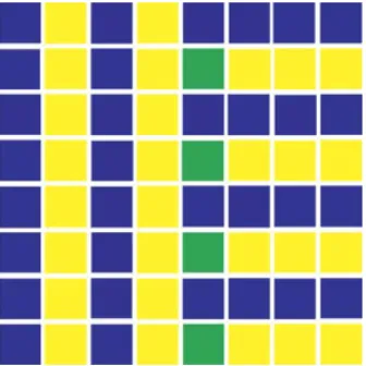 Fig. 9. Vertical and horizontal stripes with vertical interface.