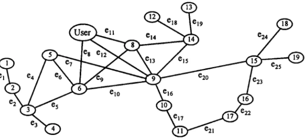 Fig.  9 displays  the Pacific Basin network topology, which consists  of nine-  teen sites and twenty-five communication links