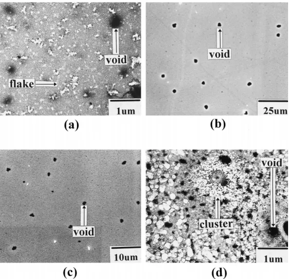 Fig. 6. SEM micrographs showing surface morphology of Ta and Ta–N films for the samples thermally annealed at 7008C in N ambient: a sample A, 2 Ž 